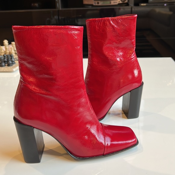 New leather boots NWT  stirling berry amaranto malory boots - Picture 2 of 14